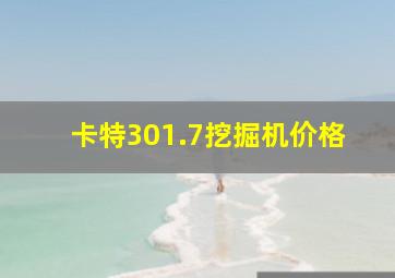 卡特301.7挖掘机价格