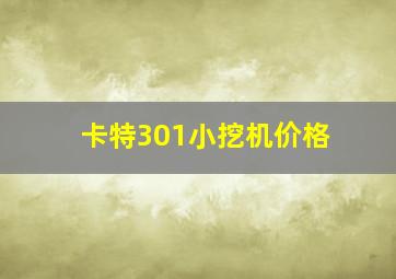 卡特301小挖机价格