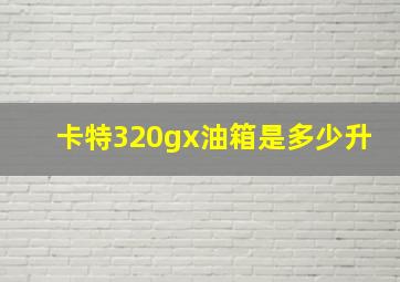 卡特320gx油箱是多少升