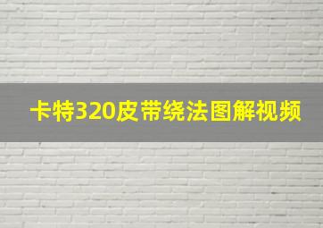 卡特320皮带绕法图解视频