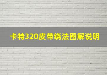 卡特320皮带绕法图解说明