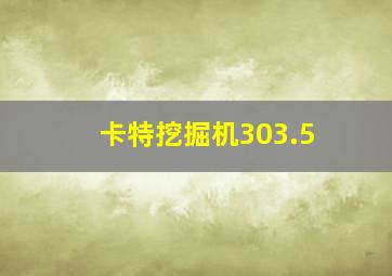 卡特挖掘机303.5