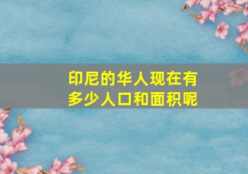 印尼的华人现在有多少人口和面积呢