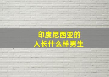 印度尼西亚的人长什么样男生