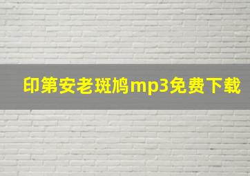 印第安老斑鸠mp3免费下载