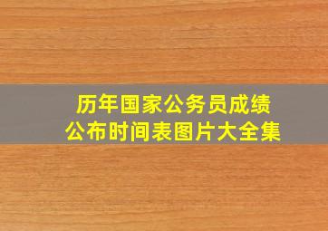 历年国家公务员成绩公布时间表图片大全集