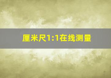 厘米尺1:1在线测量