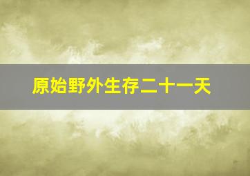 原始野外生存二十一天