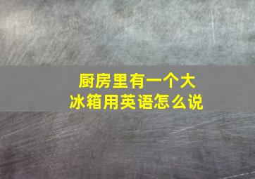 厨房里有一个大冰箱用英语怎么说