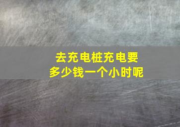 去充电桩充电要多少钱一个小时呢