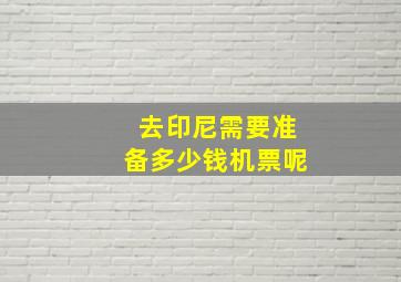 去印尼需要准备多少钱机票呢