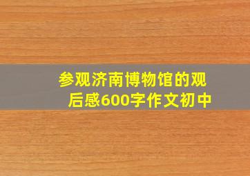 参观济南博物馆的观后感600字作文初中