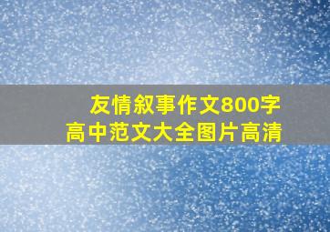 友情叙事作文800字高中范文大全图片高清