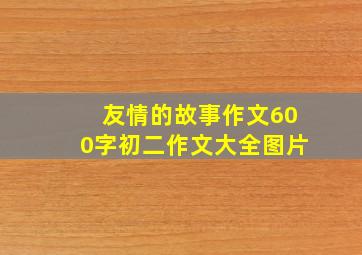 友情的故事作文600字初二作文大全图片