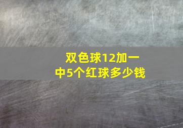 双色球12加一中5个红球多少钱