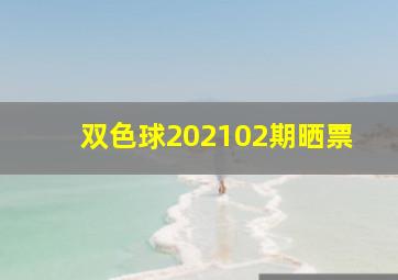 双色球202102期晒票