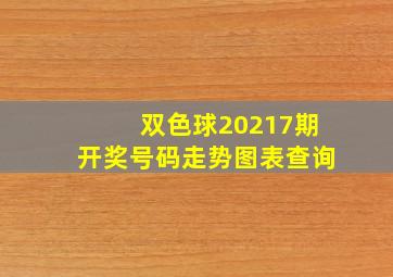 双色球20217期开奖号码走势图表查询