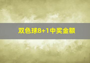 双色球8+1中奖金额