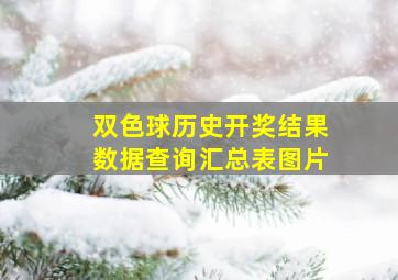 双色球历史开奖结果数据查询汇总表图片