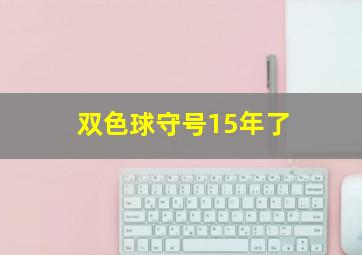 双色球守号15年了