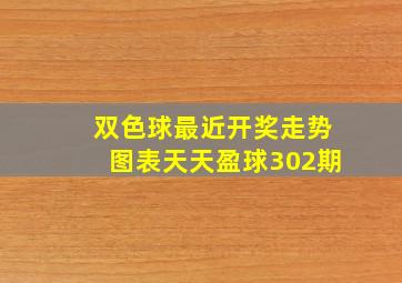 双色球最近开奖走势图表天天盈球302期