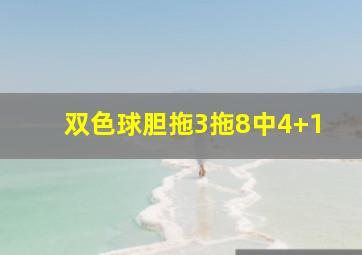 双色球胆拖3拖8中4+1