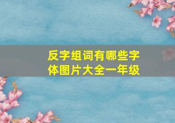 反字组词有哪些字体图片大全一年级