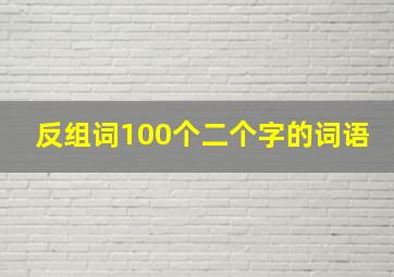 反组词100个二个字的词语