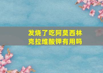 发烧了吃阿莫西林克拉维酸钾有用吗