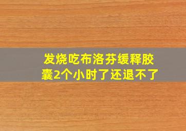 发烧吃布洛芬缓释胶囊2个小时了还退不了