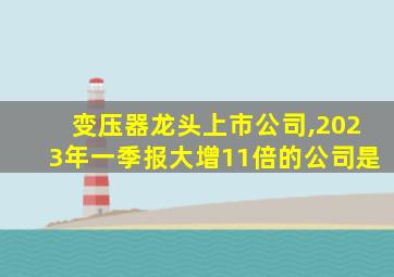 变压器龙头上市公司,2023年一季报大增11倍的公司是