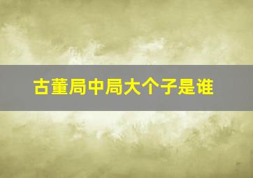 古董局中局大个子是谁