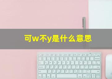 可w不y是什么意思