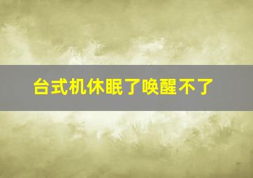 台式机休眠了唤醒不了