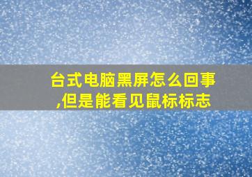 台式电脑黑屏怎么回事,但是能看见鼠标标志