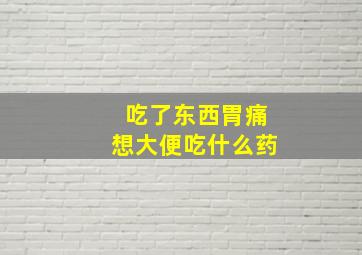 吃了东西胃痛想大便吃什么药