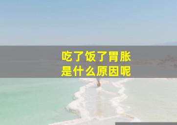 吃了饭了胃胀是什么原因呢