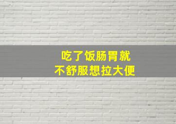 吃了饭肠胃就不舒服想拉大便