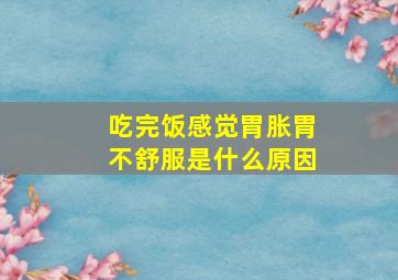 吃完饭感觉胃胀胃不舒服是什么原因