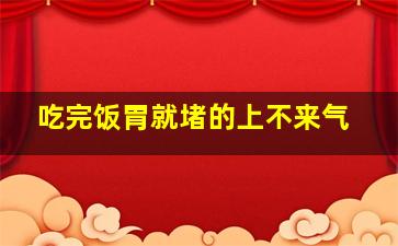 吃完饭胃就堵的上不来气