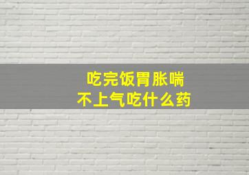 吃完饭胃胀喘不上气吃什么药