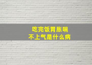 吃完饭胃胀喘不上气是什么病