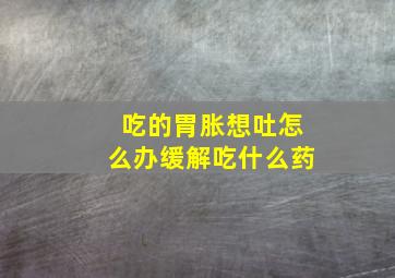 吃的胃胀想吐怎么办缓解吃什么药