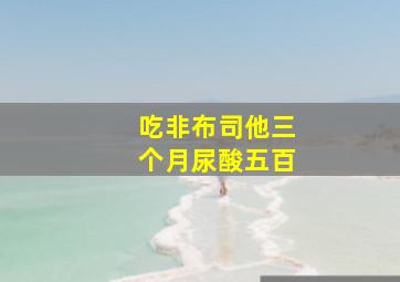 吃非布司他三个月尿酸五百