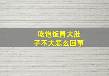 吃饱饭胃大肚子不大怎么回事