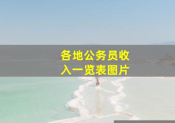 各地公务员收入一览表图片