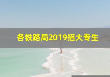 各铁路局2019招大专生