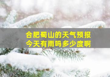 合肥蜀山的天气预报今天有雨吗多少度啊