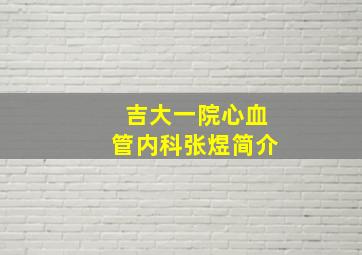 吉大一院心血管内科张煜简介