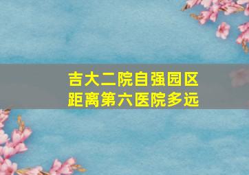 吉大二院自强园区距离第六医院多远